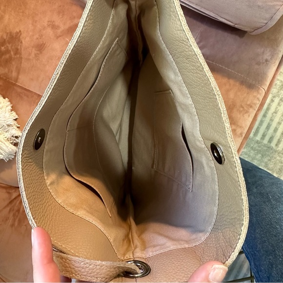 M.I.L.A. Made in Los Angeles Light Pink/Nude Leather Purse/ Cross Body NWT - Picture 5 of 10